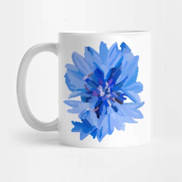 Blue flower Bloom- Frozen- Winter by Vtheartist